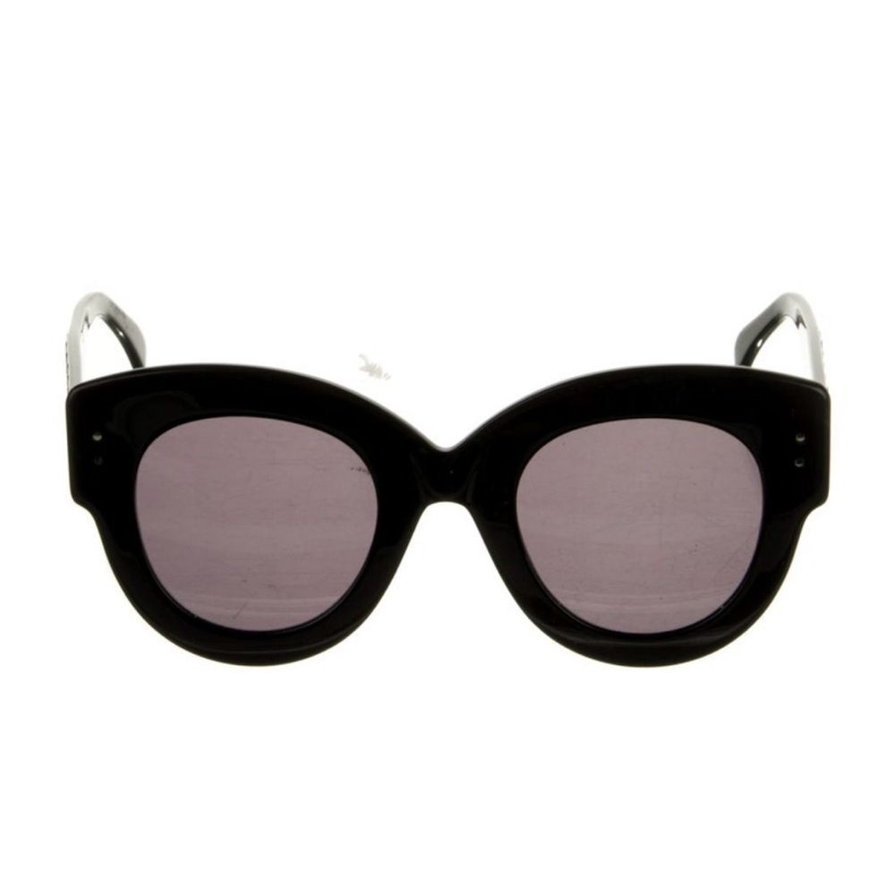 Alaia Black Cat-Eye Sunglasses with Bold Frame